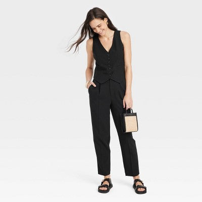 Open Box - A New Day Women's Tapered High Rise Ankle Length Tailored Trousers A New DayBullseye Deals