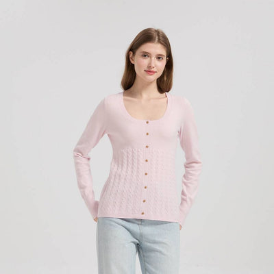 New - Women's Crewneck Babydoll Pullover Sweater - Wild Fable™ Pink S
