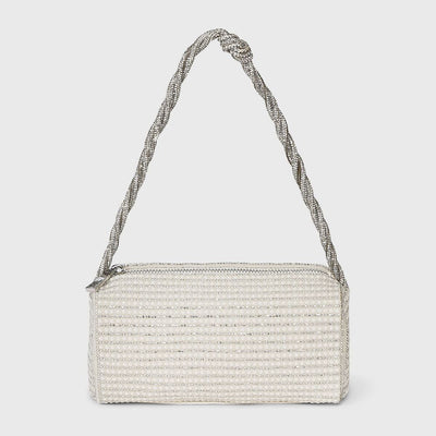 New - Mini Embellished Boxy Barrel Bag - A New Day™ Cream