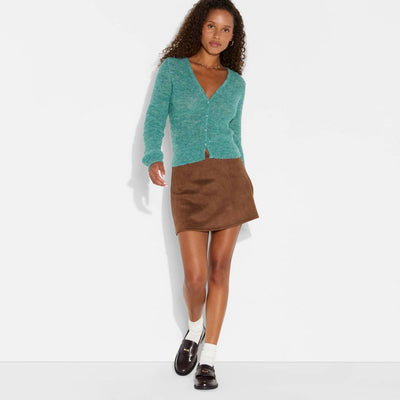 New - Women's V-Neck Cardigan - Wild Fable™ Green M