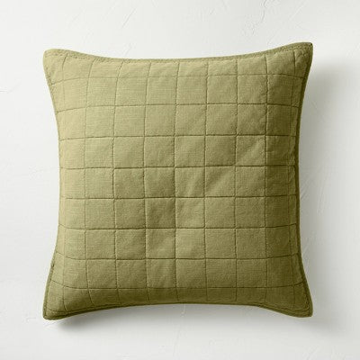 New - Casaluna Pillow Sham Linen-Blend OEKO-TEX Minimalist CasalunaBullseye Deals