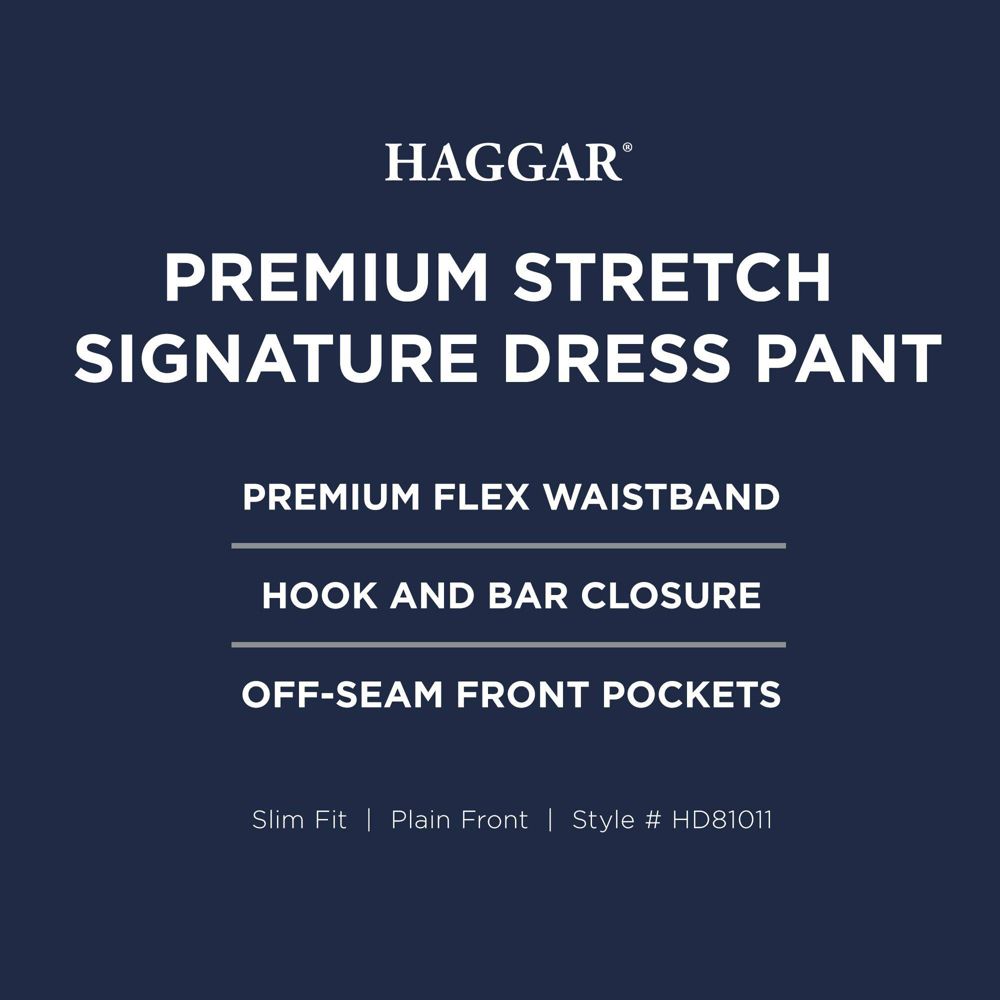 New - Haggar H26 Men's Stretch Slim Fit Pants - Blue 32x30