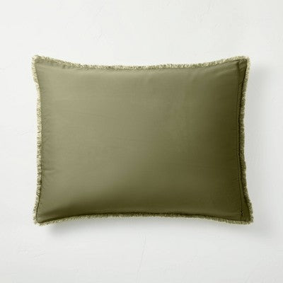 New - Casaluna 1-Piece Pillow Sham Linen-Blend OEKO-TEX Soft Feel CasalunaBullseye Deals
