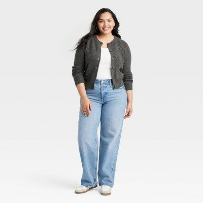 Open Box - Universal Thread Women's Mid-Rise Baggy Jeans Classic 90's Vintage Straight Fit Universal ThreadBullseye Deals