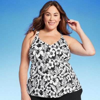 New - Lands' End Women's UPF 50+ Floral Tankini Tank Top Swimwear Lands' EndBullseye Deals