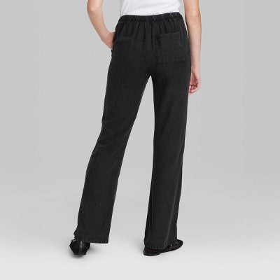 New - Wild Fable Women's Mid Rise Wide Leg Relaxed Linen Pants Wild FableBullseye Deals