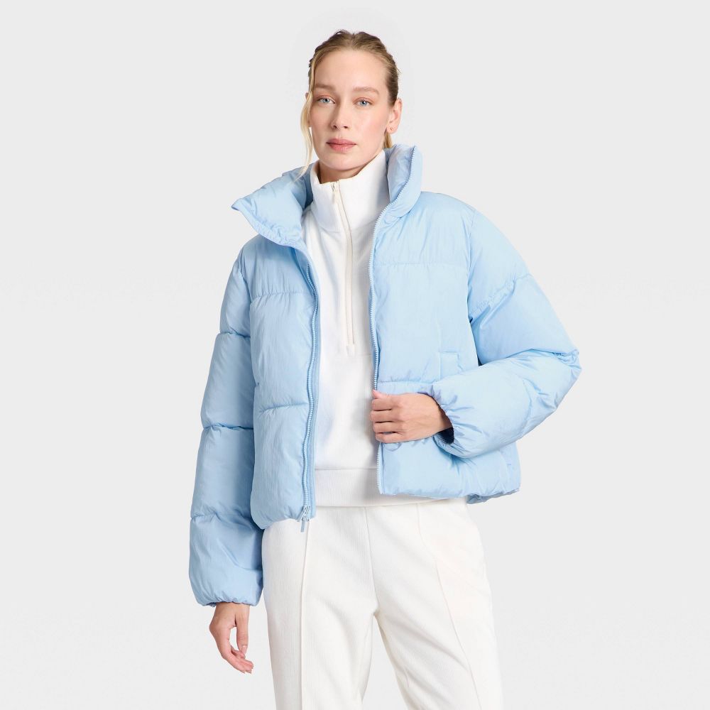 New - Women's Puffer Jacket - All In Motion™ Light Blue XS