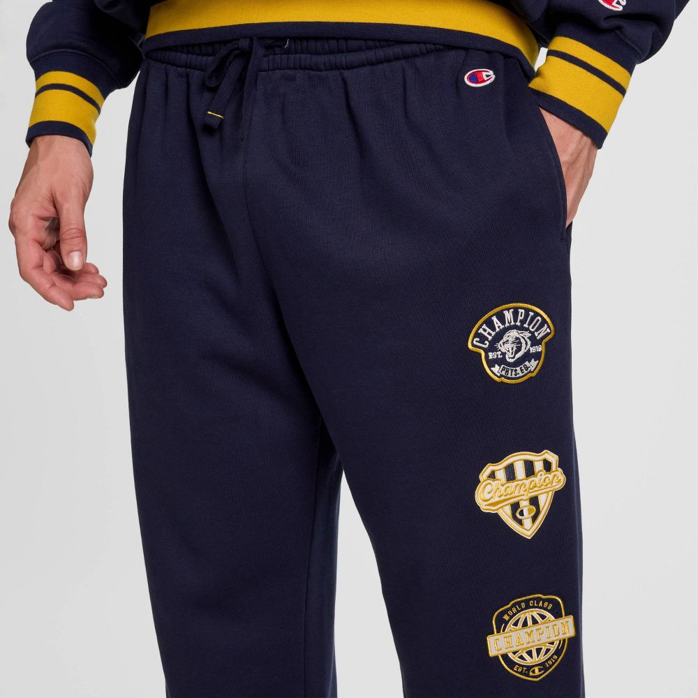 New - Champion Men's Phys. Ed. Patch Sweatpants - Navy XXL