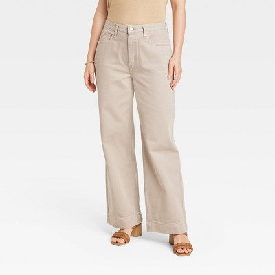 Universal Thread Women's High Waisted Wide Leg Cropped High-Rise Jeans Universal ThreadBullseye Deals