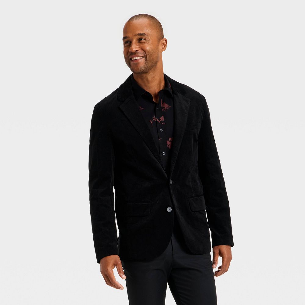 Open Box - Men's Velvet Sports Blazer - Goodfellow & Co™ Black S