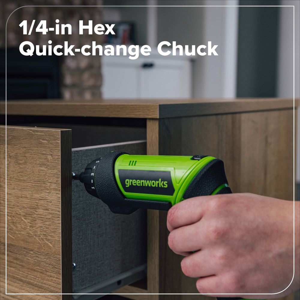 New - Greenworks 8V Screwdriver with 2 bits
