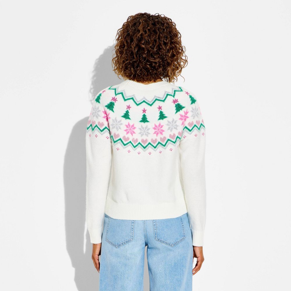 Open Box - Women's Holiday Fair Isle Festive Graphic Sweater - L