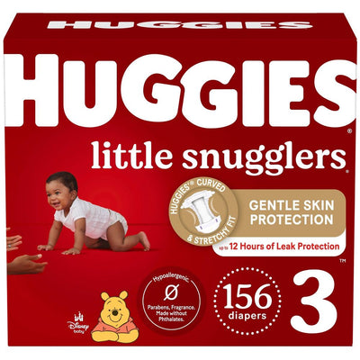 New - Huggies Little Snugglers Diapers - Size 3 - 156ct