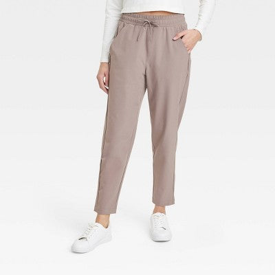 New - All In Motion Women's Stretch Woven High-Rise Tapered Pants Jogger UPF 50+ All In MotionBullseye Deals