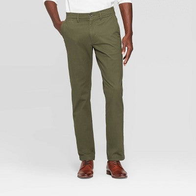 New - Goodfellow & Co Men's Mid Rise Relaxed Leg Athletic Chino Pants Stretch Goodfellow & CoBullseye Deals