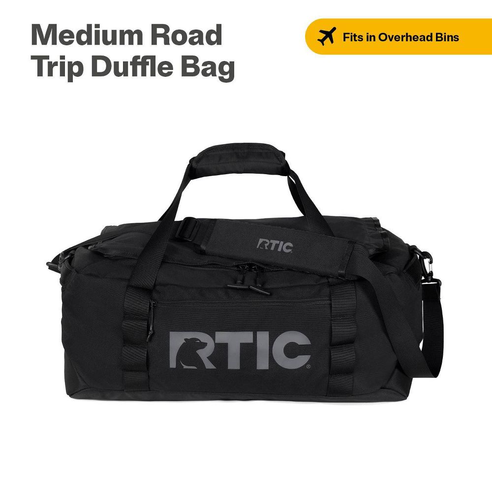 Open Box - RTIC Outdoors Medium Carry On Structured Collapsible Duffel Bag - Black