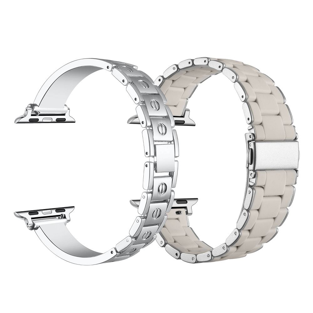 New - Posh Tech 2pk Smart Watch Band Set, Universal Fit for Apple Watch, Samsung Galaxy, Garmin 20mm - Quinn/Orla