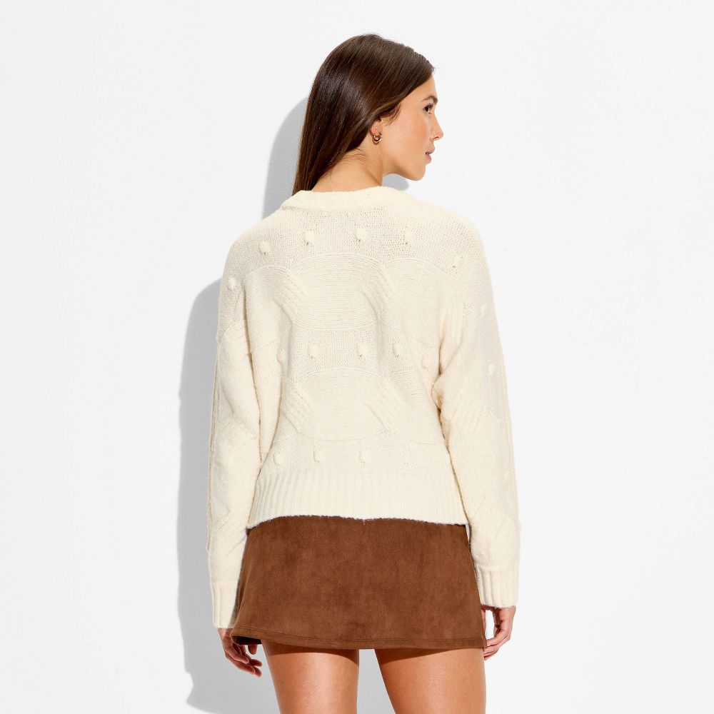 New - Women's Pullover Sweater - Wild Fable™ Off-White L