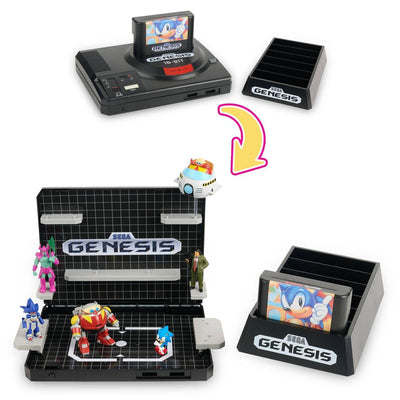 New - Sega Genesis Display Console - Supervillain Boss Bundle + Sonic 1