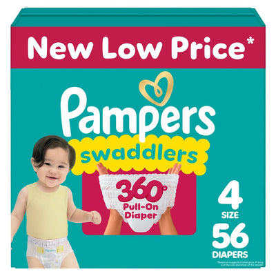 Open Box - Pampers Swaddler 360 Disposable Baby Diapers - Size 4 - 56ct