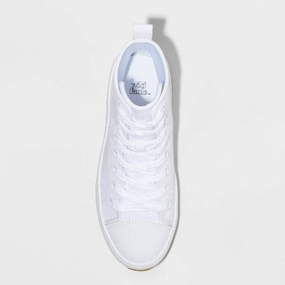 Open Box - Wild Fable Women's High-Top Canvas Casual Sneakers Memory Foam Insole Lace-Up Wild FableBullseye Deals