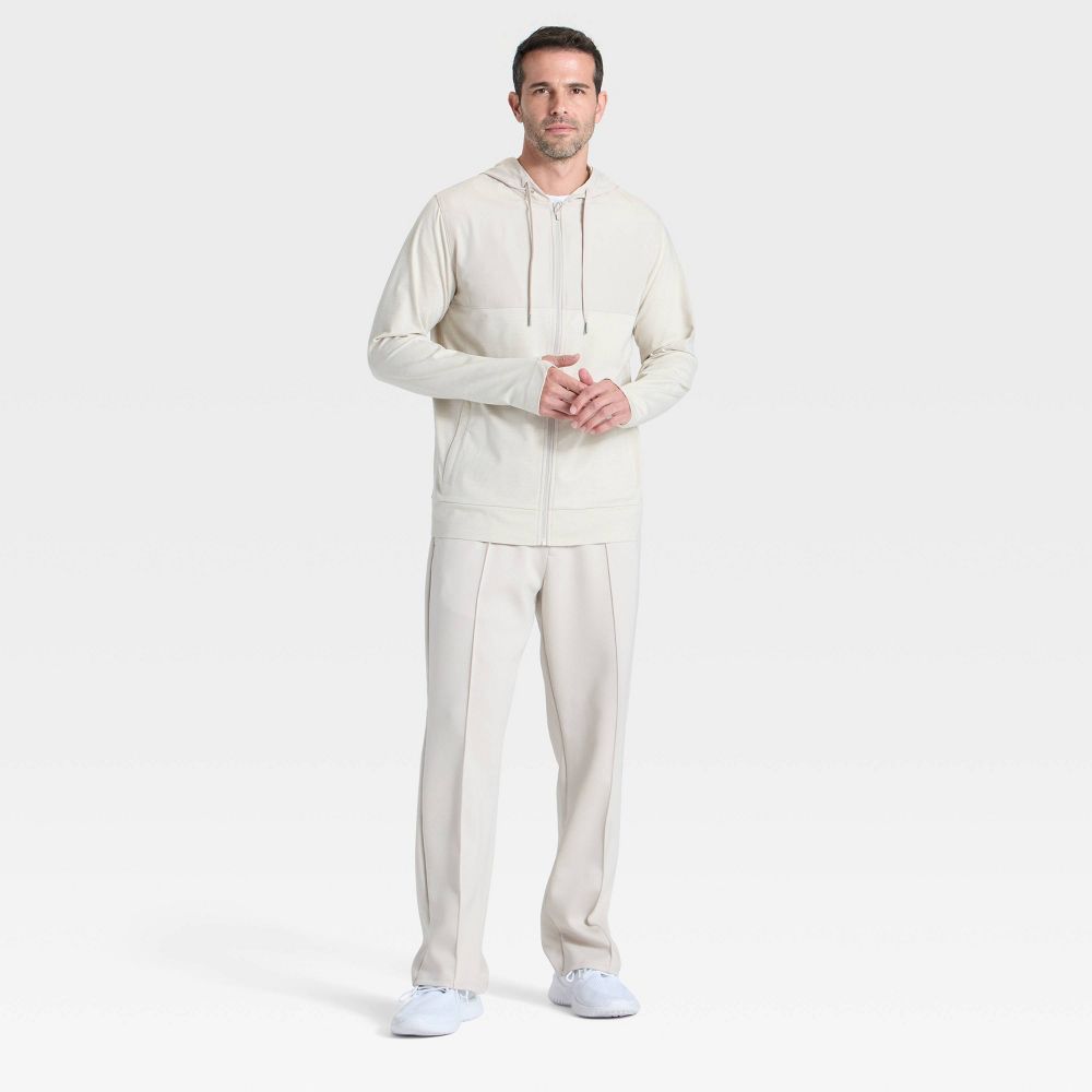 New - Men's Soft Stretch Full Zip Top - All In Motion™ Cream M
