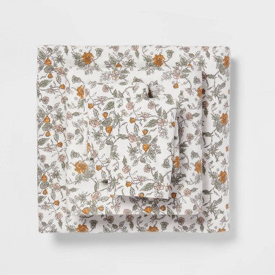 New - Threshold Flannel 4-Piece Sheet Set Cozy Soft OEKO-TEX All-Round Elastic ThresholdBullseye Deals