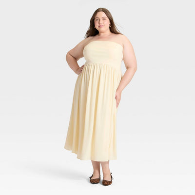New - Women's Maxi Dress - A New Day™ Cream 2X
