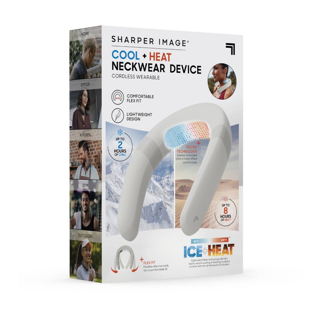 Open Box - Sharper Image Cordless Cool and Heat Neckwear Device White