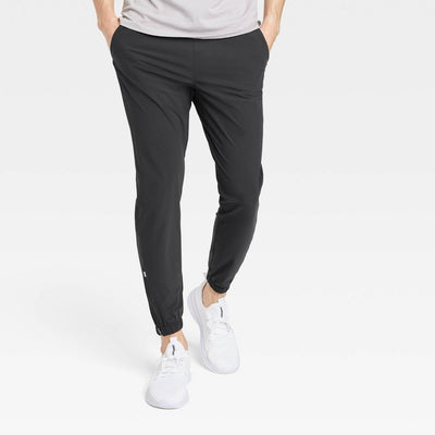 New - Men's Lightweight Tricot Jogger Pants - All In Motion™ Black L: Moisture Wicking, Quick Dry, 4-Way Stretch