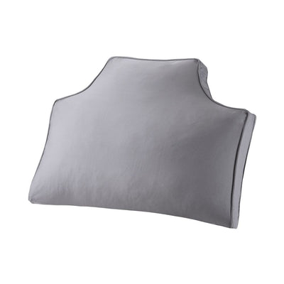 New - 26"x34" Machine Washable Soft Oversized Headboard Cotton and Canvas Lumbar Throw Pillow Gray - Intelligent Design