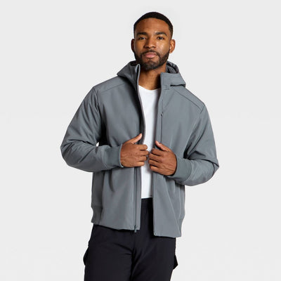 New - Men's Soft Shell Fleece Jacket - All In Motion™ Gray XXL