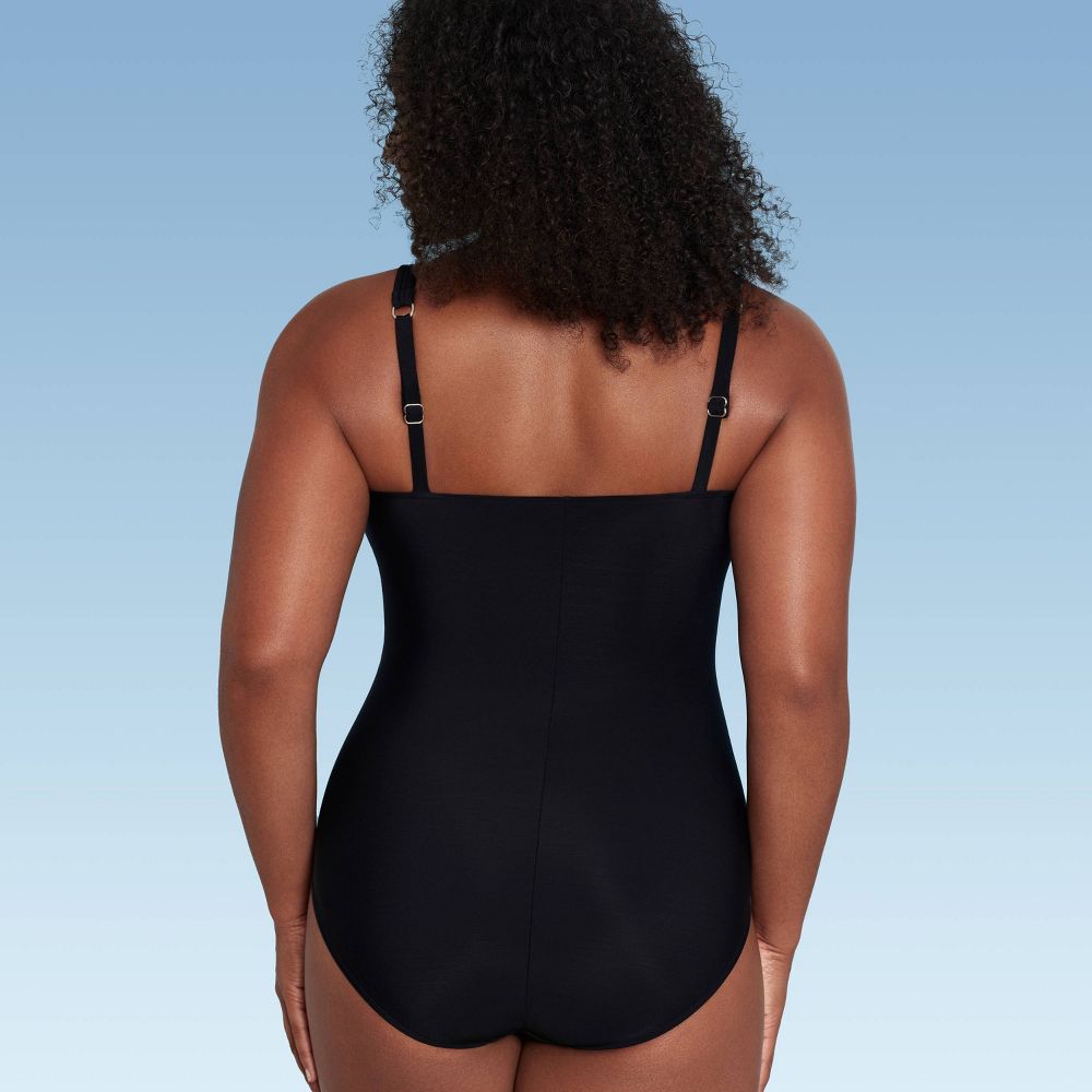 New - Aqua Green Women's Deep V-Neck One Piece Swimsuit UPF 50 Tummy Control Aqua GreenBullseye Deals