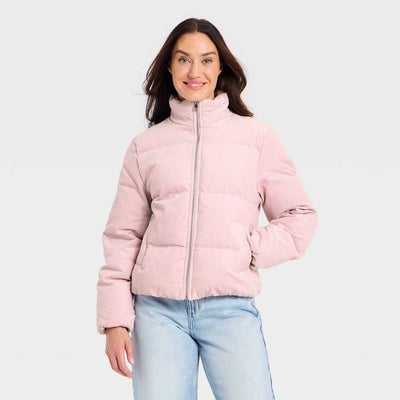 New - Women's Puffer Jacket - Universal Thread™ Light Pink M