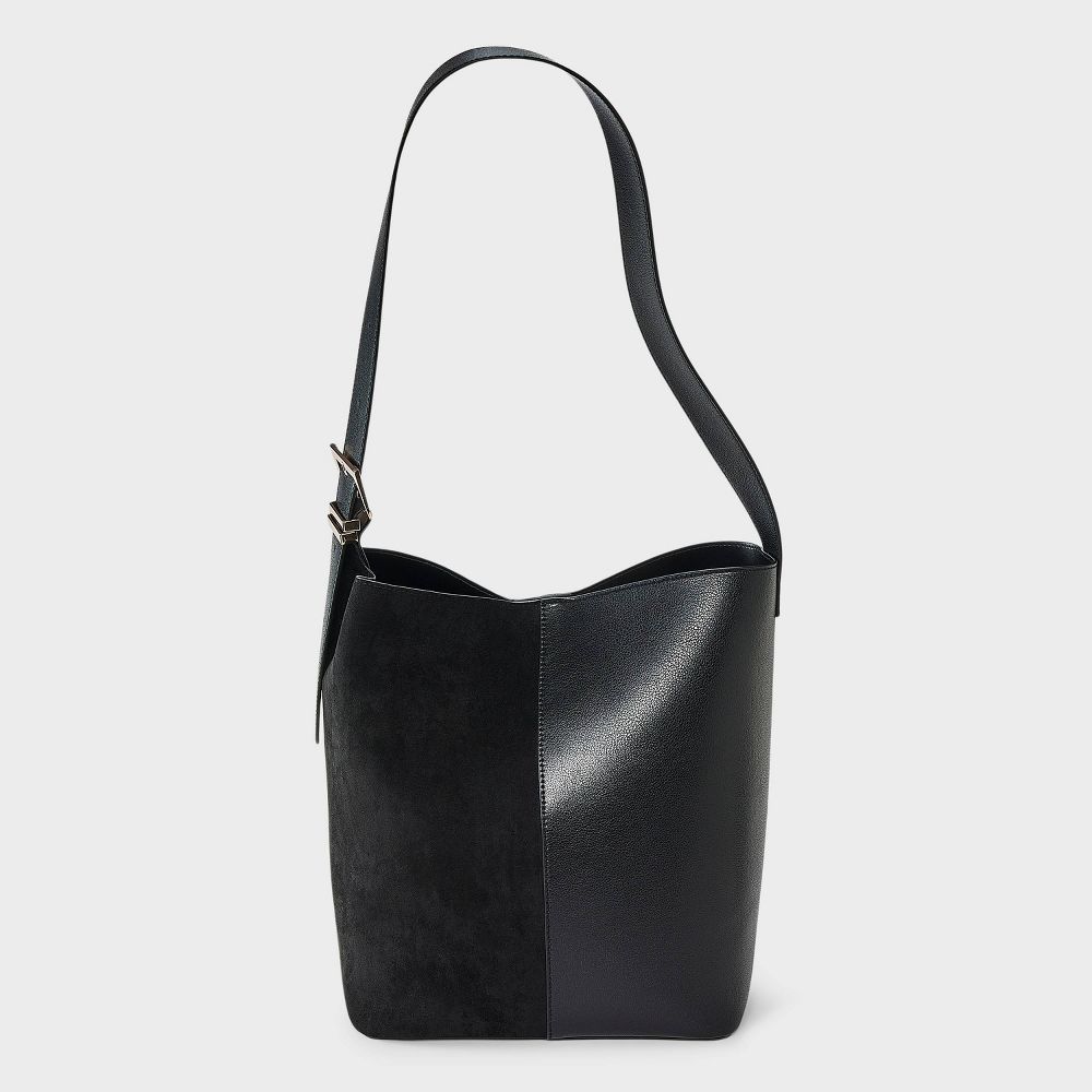 New - Shoulder Bucket Bag - A New Day™ Black