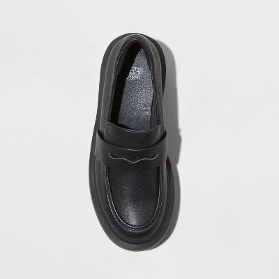 New - Wild Fable Women Slip-On Loafer Platform Low Heel Leather Memory Foam Insole Wild FableBullseye Deals
