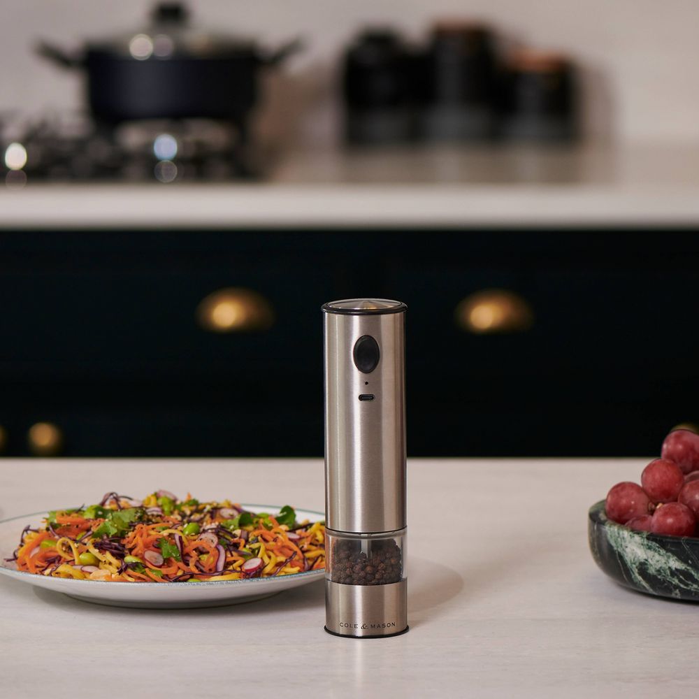 New - Cole & Mason Electric Battersea Salt and Pepper Grinder