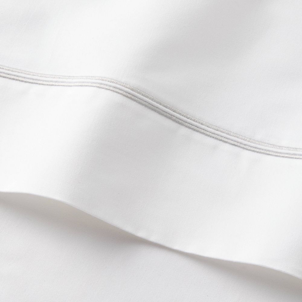 New - King 800 Thread Count Hotel Collection Double Barratta Pillowcase Light Gray - Threshold™