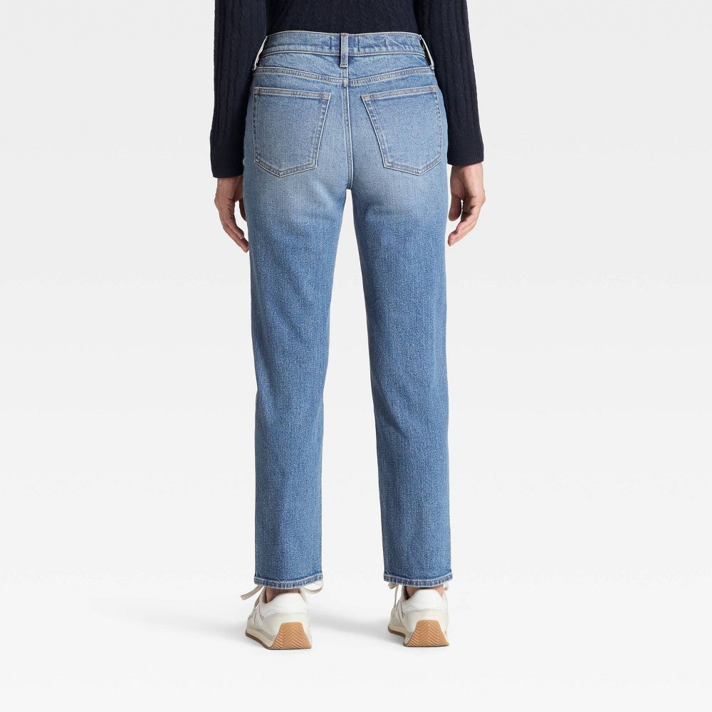 New - Women's Mid-Rise 80's Slim Straight Ankle Jeans - Universal Thread™ Light Wash 8