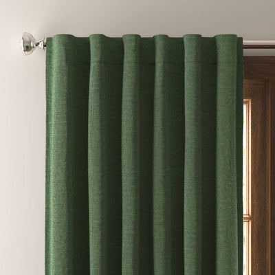 New - 50"x84" Blackout Velvet Curtain Panel - Green, Solid, Lined, Machine Washable - Threshold™