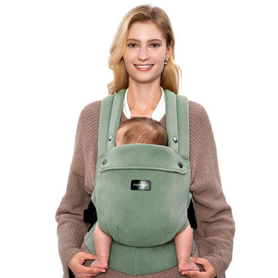 New - Momcozy Baby Carrier with Natural Cotton Linen - Sage Green