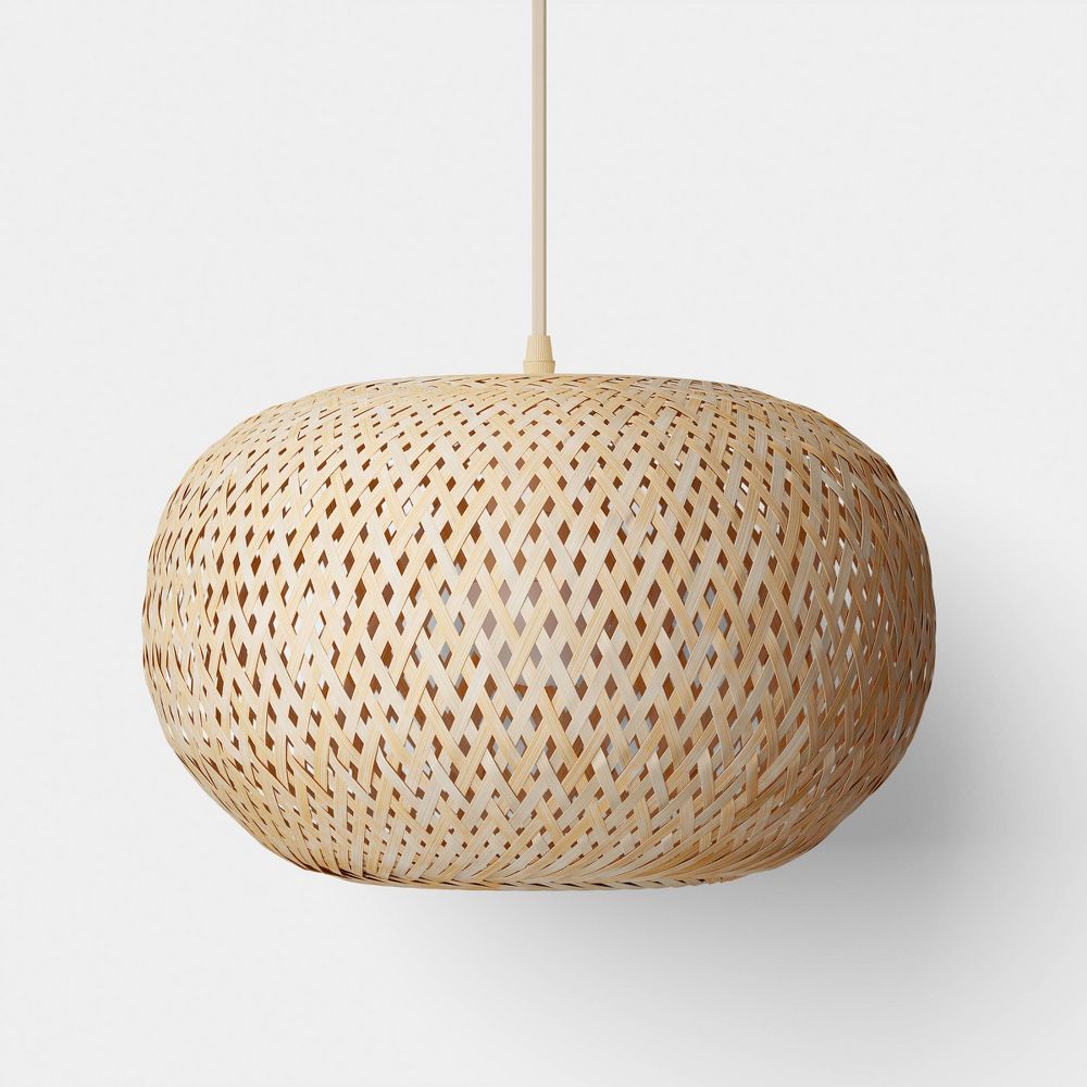 New - Bamboo Woven Pendant Light - Room Essentials™