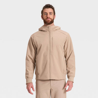 Open Box - Men's Soft Shell Fleece Jacket - All In Motion™ Tan L