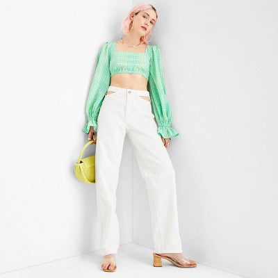 New - Future Collective with Alani Noelle Women's Slim Straight Leg Jeans Future Collective with Alani NoelleBullseye Deals