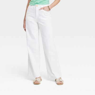 Universal Thread Women's High Waisted Wide Leg Cropped High-Rise Jeans Universal ThreadBullseye Deals
