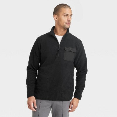 New - Goodfellow & Co Men's Half Length Zipper Sweatshirts Kangaroo Pocket Heavyweight Goodfellow & CoBullseye Deals