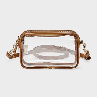 New - Double Zip Camera Crossbody Bag - Universal Thread™ Clear