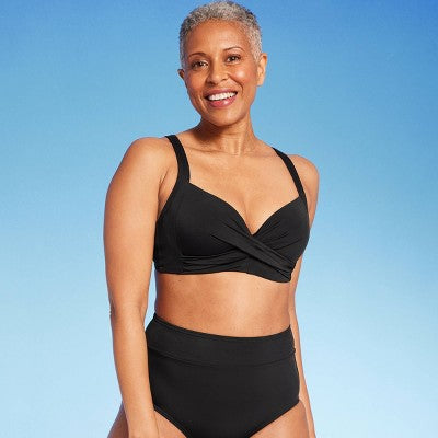 Lands' End Women's Underwire Bikini Top Swimwear UPF 50+ Protection Lands' EndBullseye Deals
