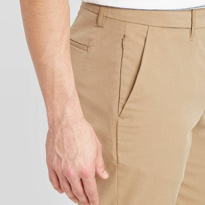 New - Goodfellow & Co Mens Slim Straight Chino Pants Quick Dry Stain Wrinkle Resistant Goodfellow & CoBullseye Deals