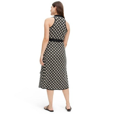 Diane von Furstenberg Women's Collared Sleeveless Midi Wrap Dress Diane von Furstenberg for TargetBullseye Deals